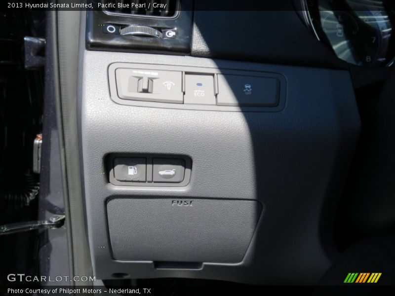 Pacific Blue Pearl / Gray 2013 Hyundai Sonata Limited