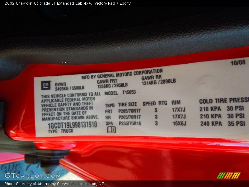 Victory Red / Ebony 2009 Chevrolet Colorado LT Extended Cab 4x4