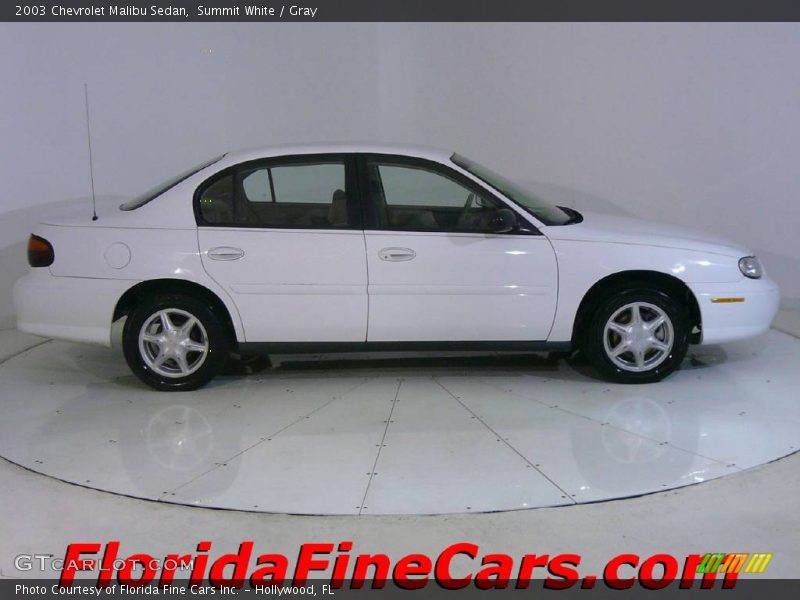 Summit White / Gray 2003 Chevrolet Malibu Sedan