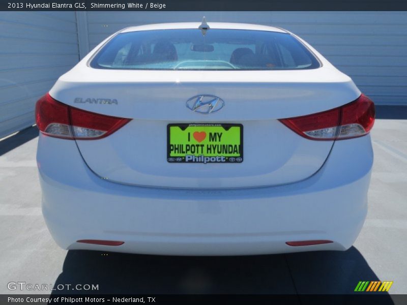 Shimmering White / Beige 2013 Hyundai Elantra GLS