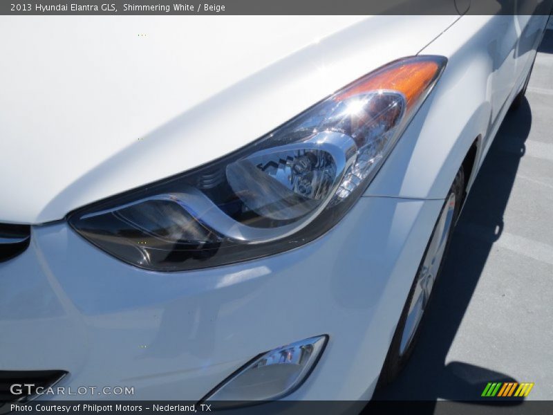 Shimmering White / Beige 2013 Hyundai Elantra GLS