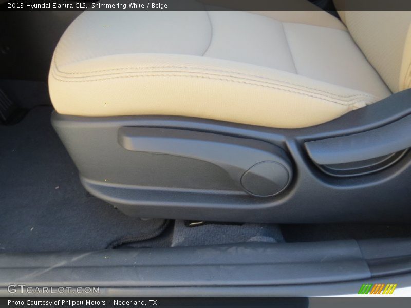 Shimmering White / Beige 2013 Hyundai Elantra GLS