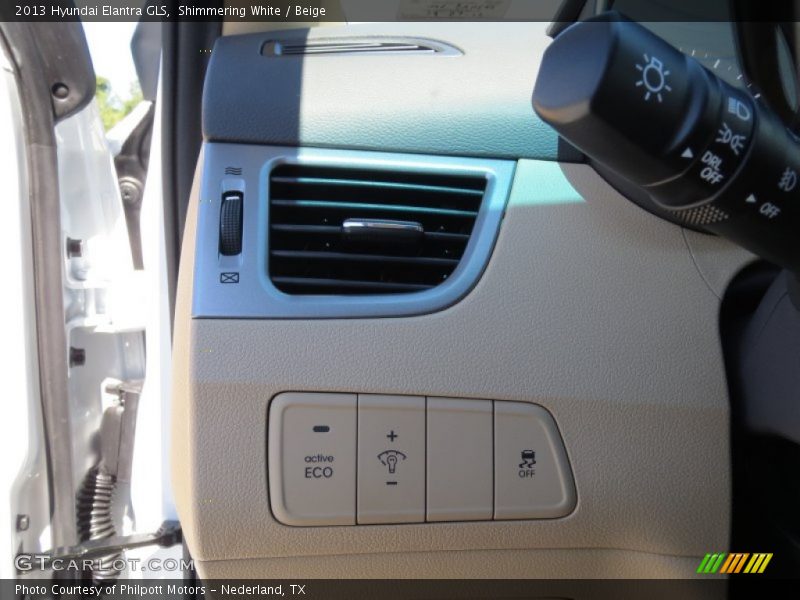 Shimmering White / Beige 2013 Hyundai Elantra GLS