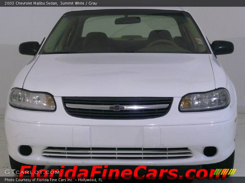 Summit White / Gray 2003 Chevrolet Malibu Sedan
