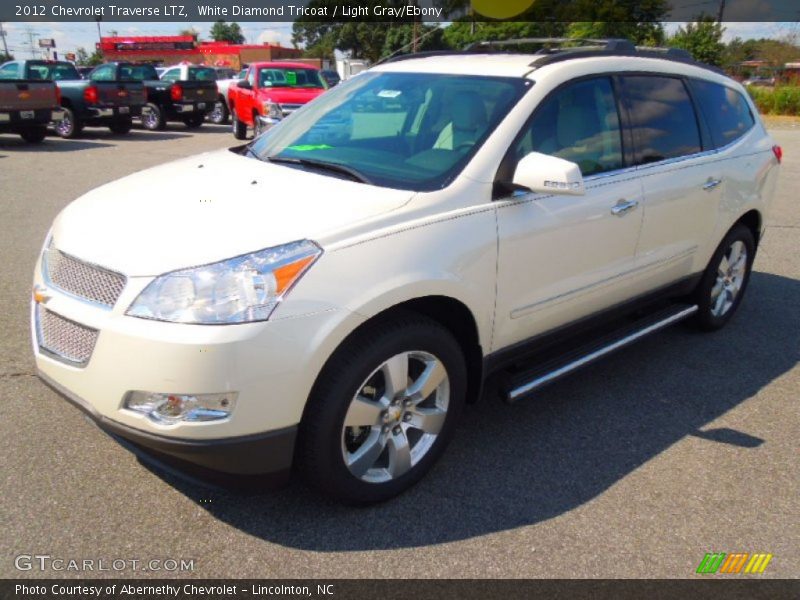 White Diamond Tricoat / Light Gray/Ebony 2012 Chevrolet Traverse LTZ