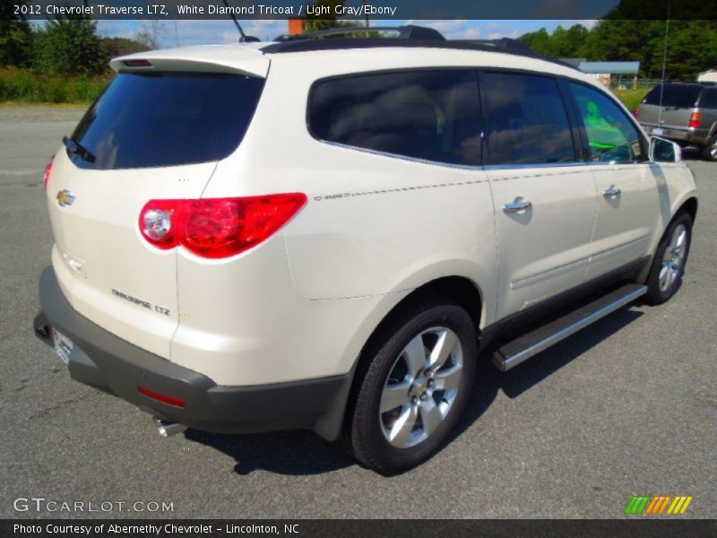 White Diamond Tricoat / Light Gray/Ebony 2012 Chevrolet Traverse LTZ