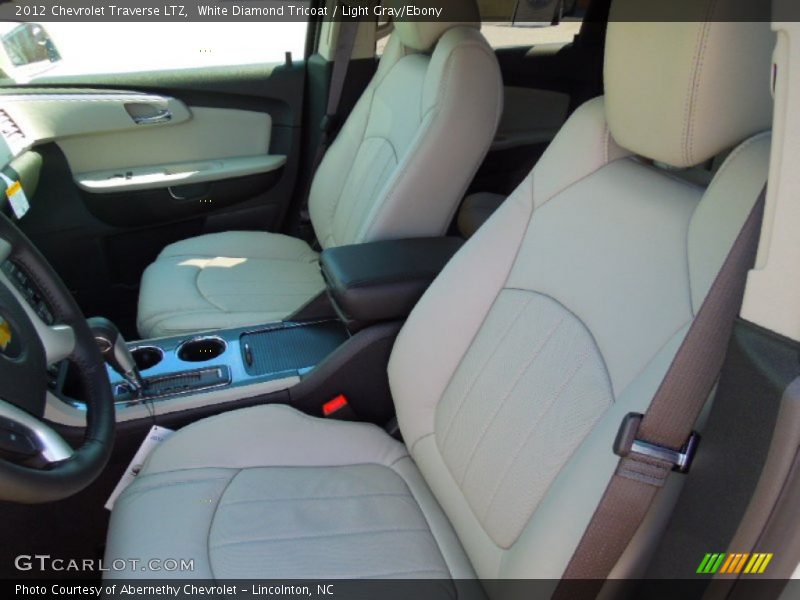 White Diamond Tricoat / Light Gray/Ebony 2012 Chevrolet Traverse LTZ