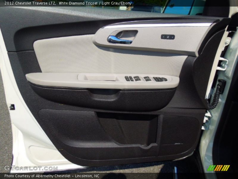 White Diamond Tricoat / Light Gray/Ebony 2012 Chevrolet Traverse LTZ