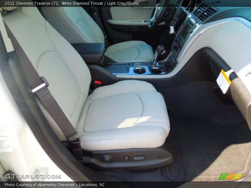 White Diamond Tricoat / Light Gray/Ebony 2012 Chevrolet Traverse LTZ
