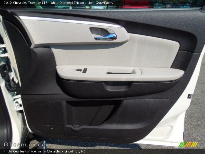 White Diamond Tricoat / Light Gray/Ebony 2012 Chevrolet Traverse LTZ