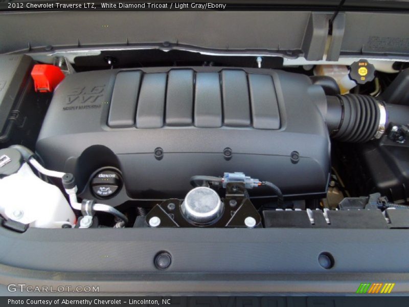 White Diamond Tricoat / Light Gray/Ebony 2012 Chevrolet Traverse LTZ