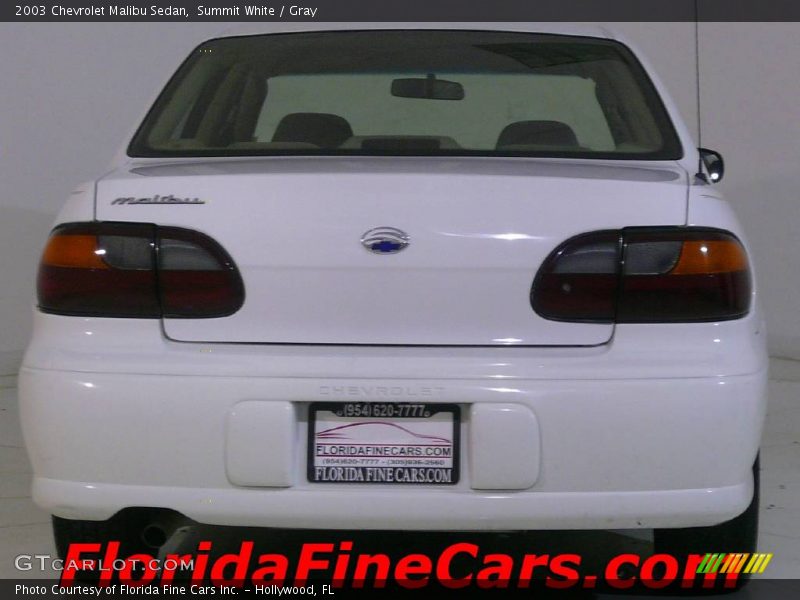 Summit White / Gray 2003 Chevrolet Malibu Sedan