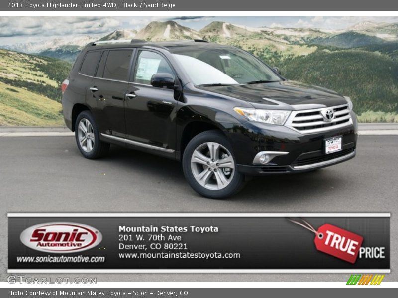 Black / Sand Beige 2013 Toyota Highlander Limited 4WD
