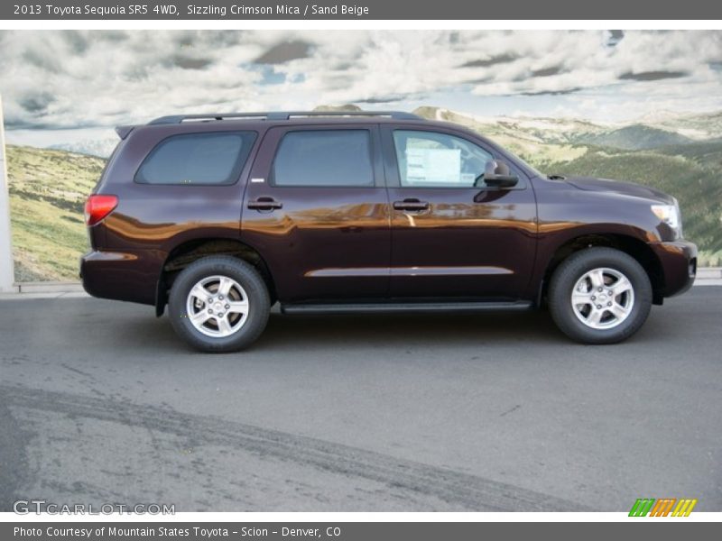 Sizzling Crimson Mica / Sand Beige 2013 Toyota Sequoia SR5 4WD