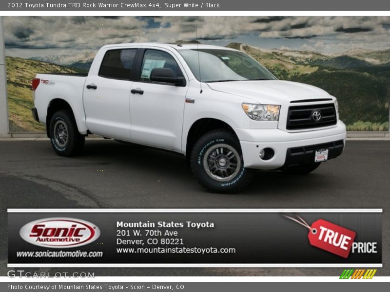Super White / Black 2012 Toyota Tundra TRD Rock Warrior CrewMax 4x4