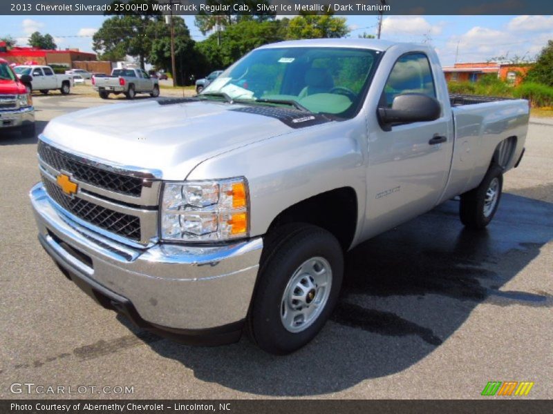 Silver Ice Metallic / Dark Titanium 2013 Chevrolet Silverado 2500HD Work Truck Regular Cab
