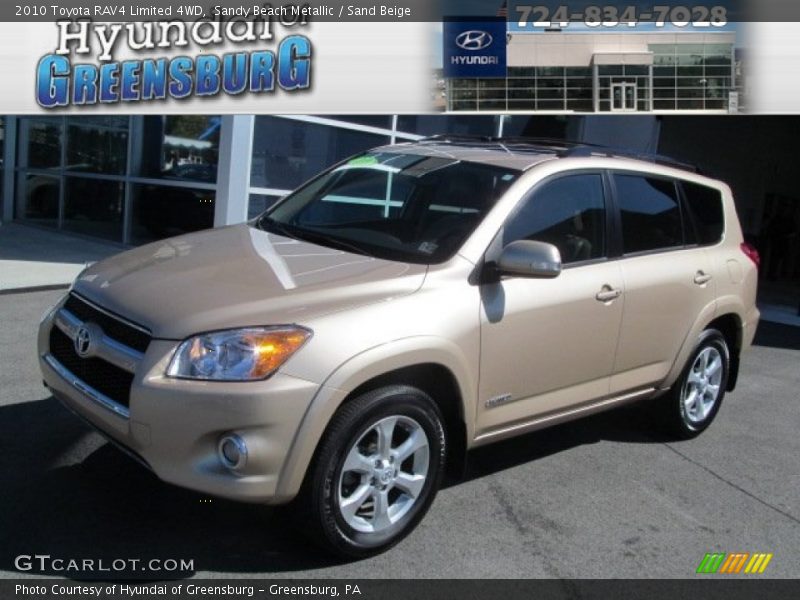 Sandy Beach Metallic / Sand Beige 2010 Toyota RAV4 Limited 4WD