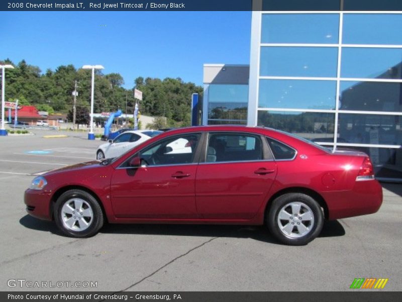 Red Jewel Tintcoat / Ebony Black 2008 Chevrolet Impala LT