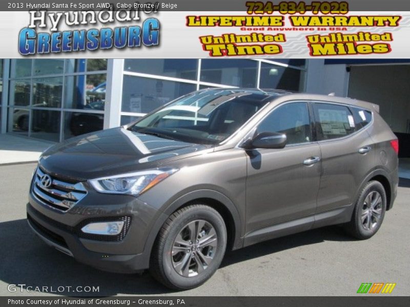 Cabo Bronze / Beige 2013 Hyundai Santa Fe Sport AWD