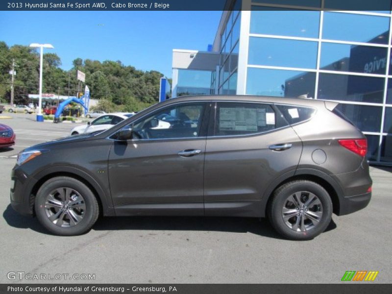 Cabo Bronze / Beige 2013 Hyundai Santa Fe Sport AWD