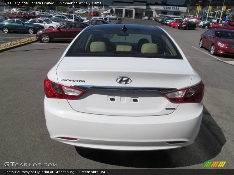 Shimmering White / Camel 2013 Hyundai Sonata Limited