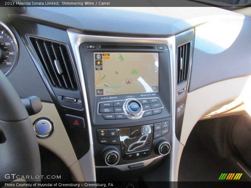 Shimmering White / Camel 2013 Hyundai Sonata Limited