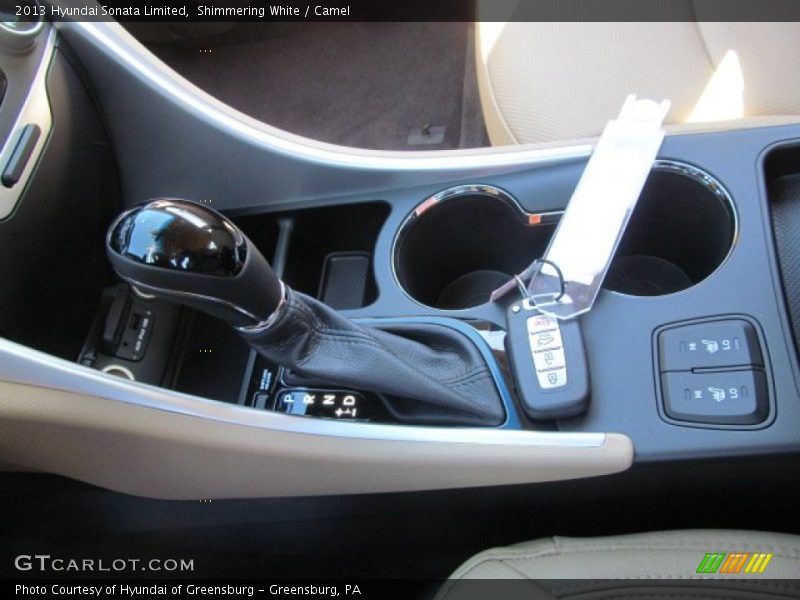 Shimmering White / Camel 2013 Hyundai Sonata Limited