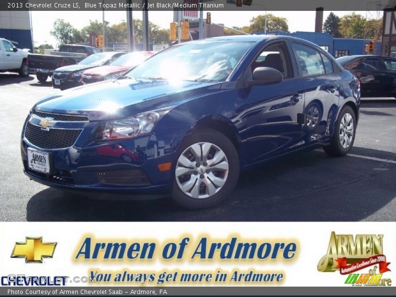 Blue Topaz Metallic / Jet Black/Medium Titanium 2013 Chevrolet Cruze LS