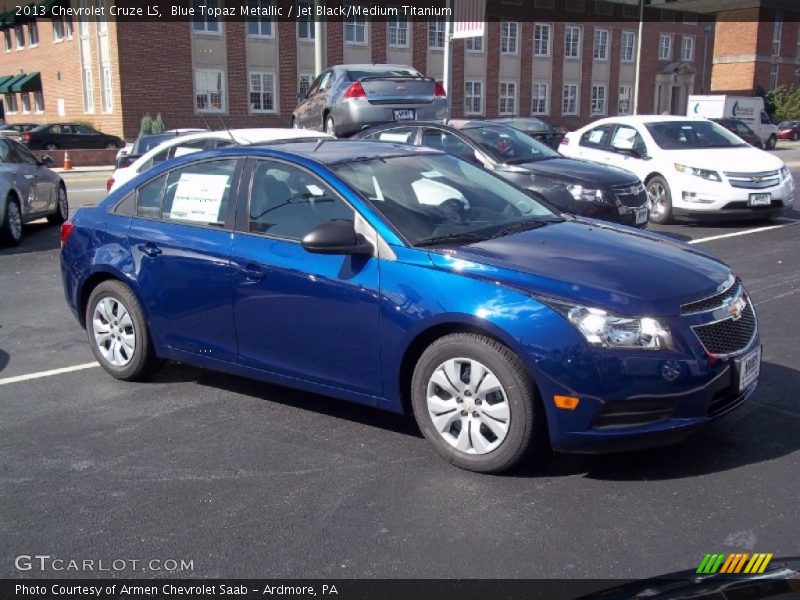 Blue Topaz Metallic / Jet Black/Medium Titanium 2013 Chevrolet Cruze LS