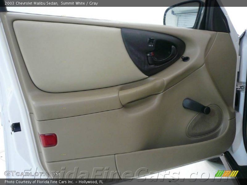 Summit White / Gray 2003 Chevrolet Malibu Sedan