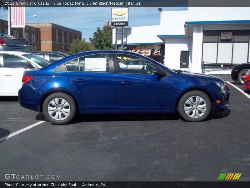 Blue Topaz Metallic / Jet Black/Medium Titanium 2013 Chevrolet Cruze LS