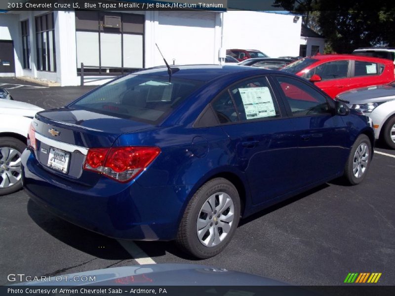Blue Topaz Metallic / Jet Black/Medium Titanium 2013 Chevrolet Cruze LS