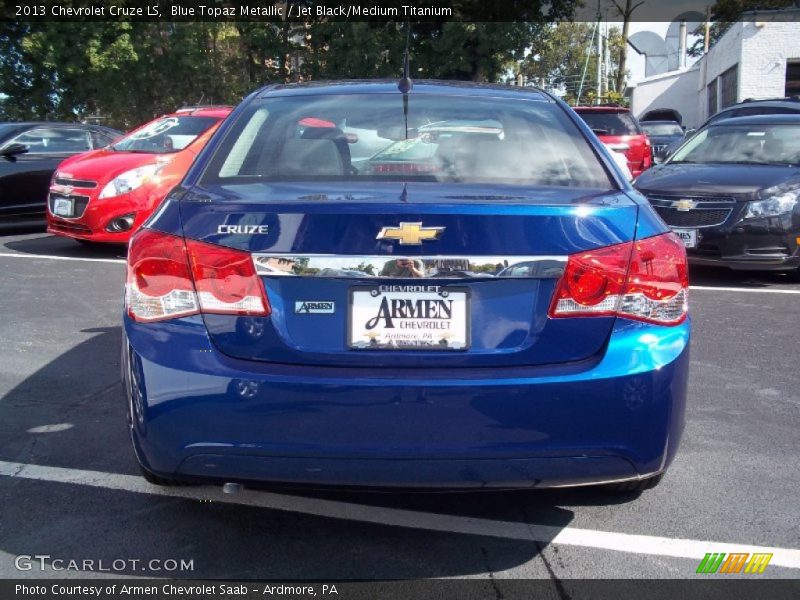Blue Topaz Metallic / Jet Black/Medium Titanium 2013 Chevrolet Cruze LS
