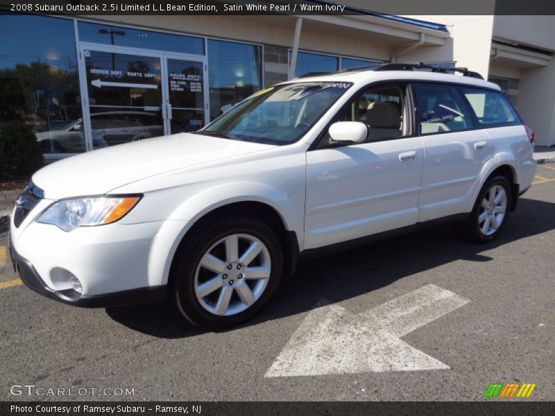 Satin White Pearl / Warm Ivory 2008 Subaru Outback 2.5i Limited L.L.Bean Edition