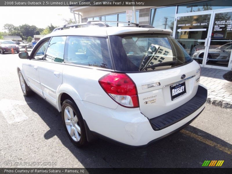 Satin White Pearl / Warm Ivory 2008 Subaru Outback 2.5i Limited L.L.Bean Edition