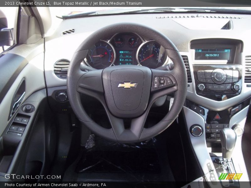 Blue Topaz Metallic / Jet Black/Medium Titanium 2013 Chevrolet Cruze LS