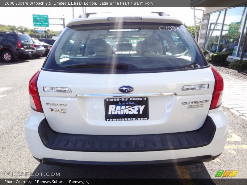 Satin White Pearl / Warm Ivory 2008 Subaru Outback 2.5i Limited L.L.Bean Edition