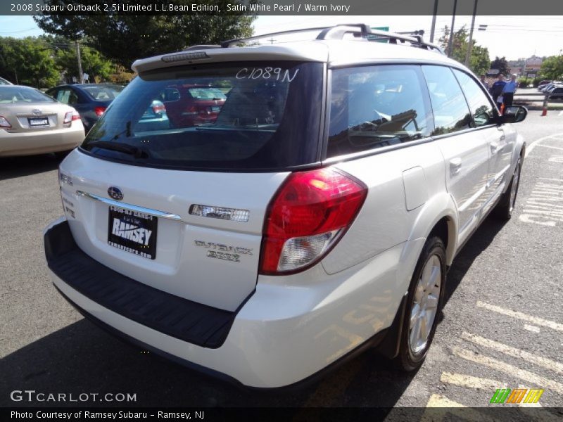 Satin White Pearl / Warm Ivory 2008 Subaru Outback 2.5i Limited L.L.Bean Edition