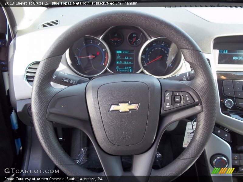 Blue Topaz Metallic / Jet Black/Medium Titanium 2013 Chevrolet Cruze LS