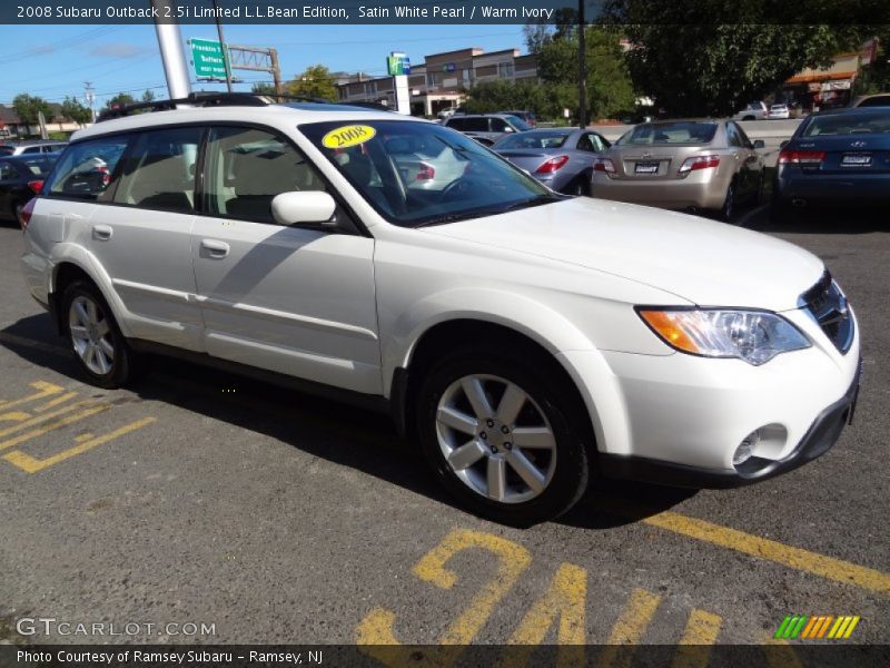 Satin White Pearl / Warm Ivory 2008 Subaru Outback 2.5i Limited L.L.Bean Edition