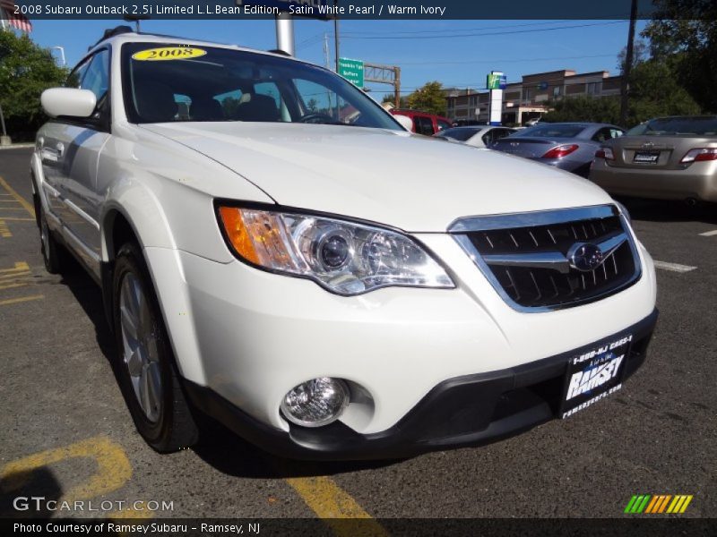 Satin White Pearl / Warm Ivory 2008 Subaru Outback 2.5i Limited L.L.Bean Edition