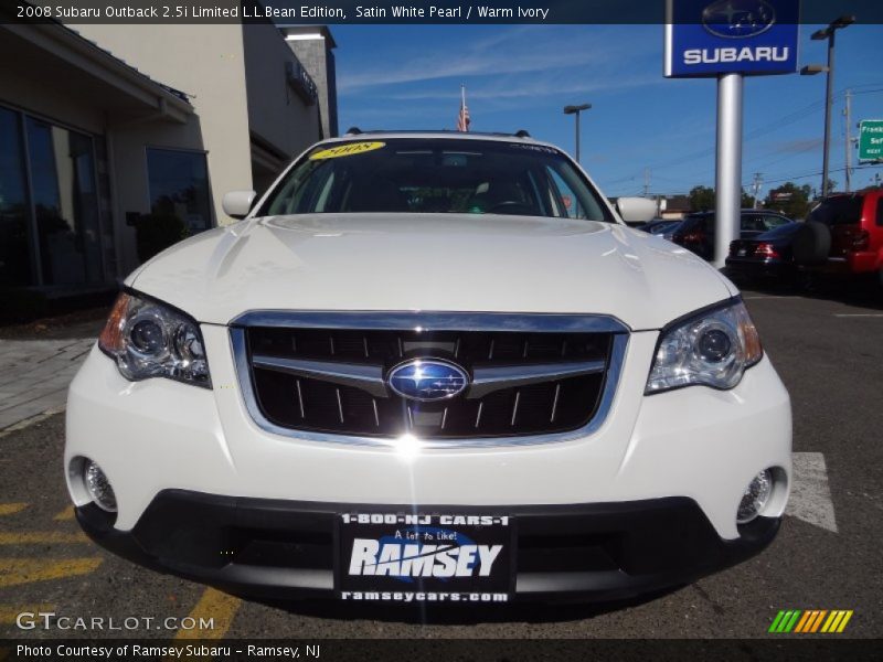 Satin White Pearl / Warm Ivory 2008 Subaru Outback 2.5i Limited L.L.Bean Edition