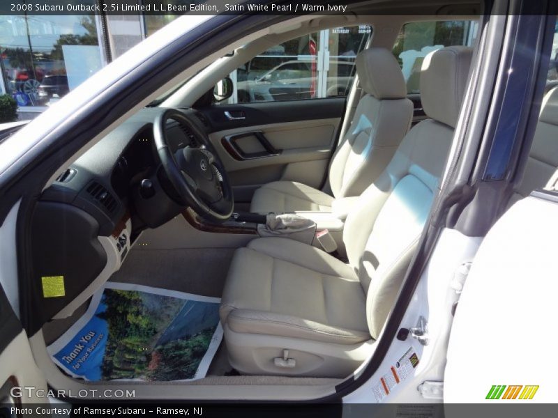 Satin White Pearl / Warm Ivory 2008 Subaru Outback 2.5i Limited L.L.Bean Edition