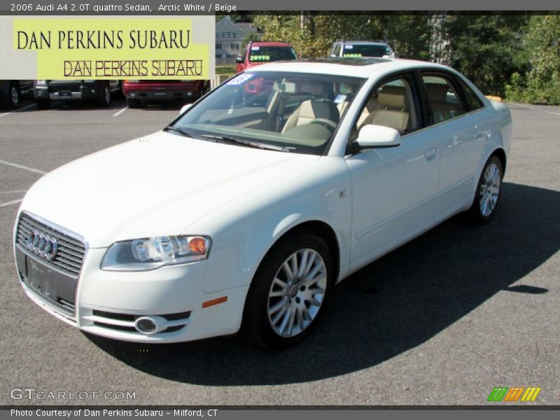 Arctic White / Beige 2006 Audi A4 2.0T quattro Sedan