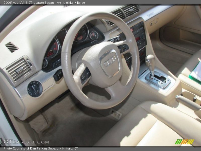 Arctic White / Beige 2006 Audi A4 2.0T quattro Sedan
