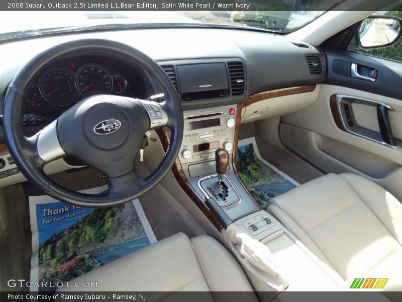 Satin White Pearl / Warm Ivory 2008 Subaru Outback 2.5i Limited L.L.Bean Edition