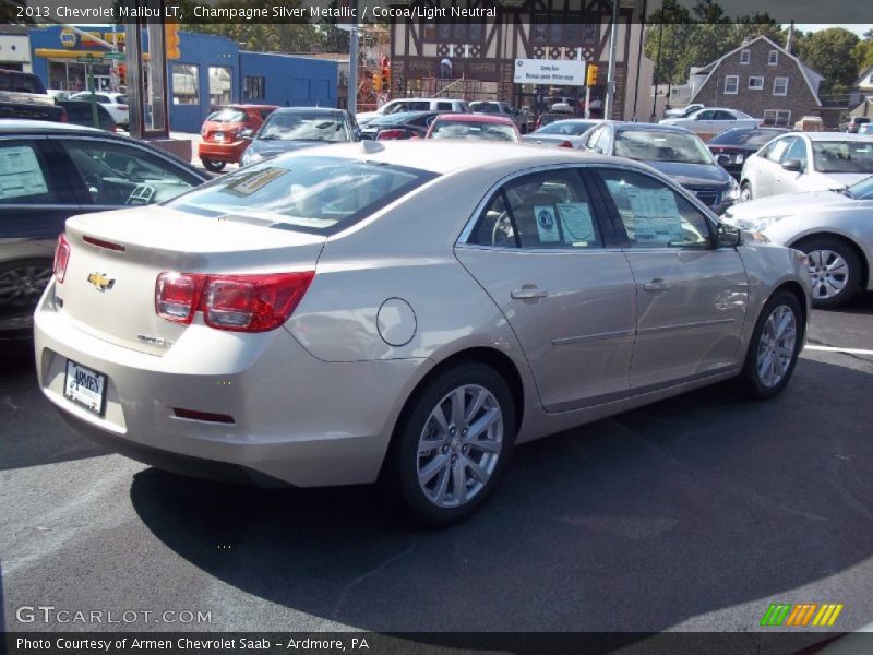 Champagne Silver Metallic / Cocoa/Light Neutral 2013 Chevrolet Malibu LT