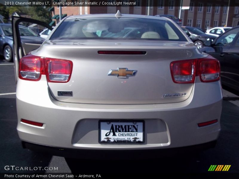 Champagne Silver Metallic / Cocoa/Light Neutral 2013 Chevrolet Malibu LT