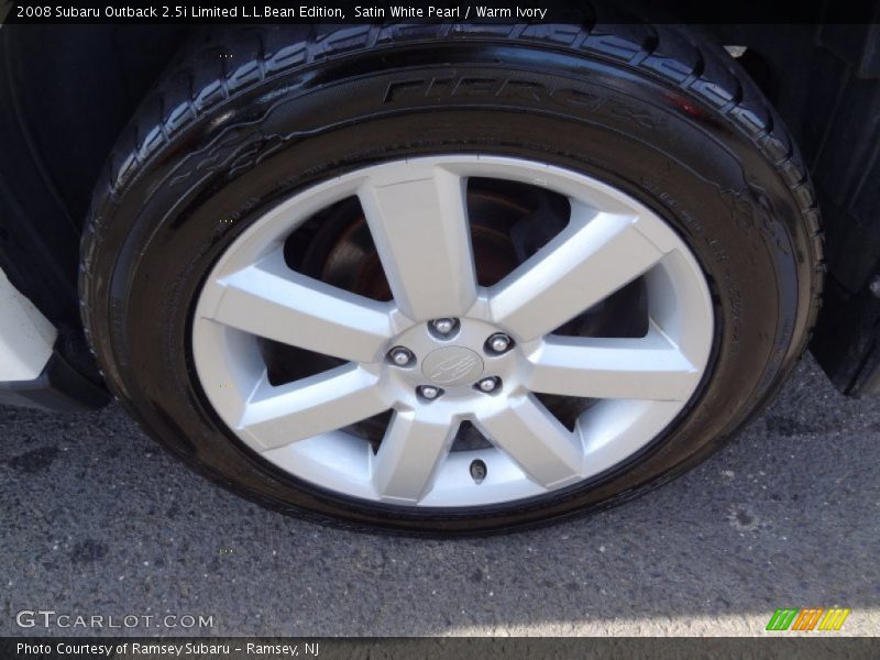 Satin White Pearl / Warm Ivory 2008 Subaru Outback 2.5i Limited L.L.Bean Edition