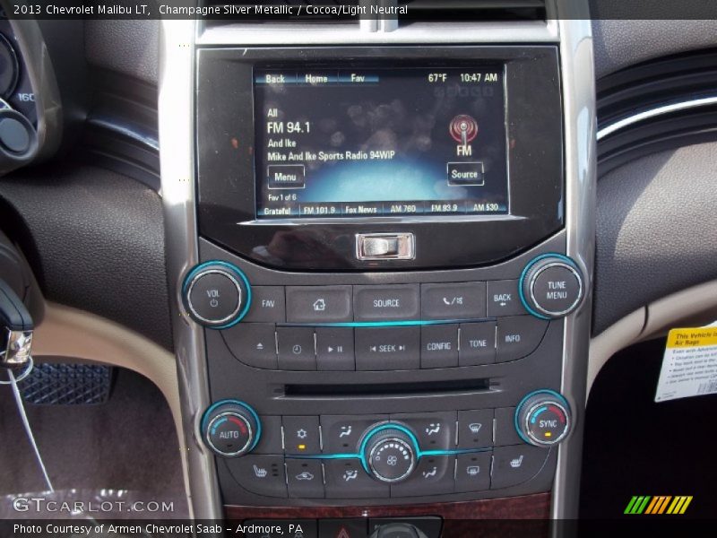 Controls of 2013 Malibu LT